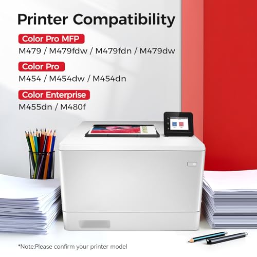 414A Toner Cartridge Set 4-Pack Printer Replacement for HP 414A W2020A W2021A W2022A W2023A Compatible for HP Color Laserjet Pro MFP M479fdw M479fnw M479dw M454dw M454dn M454nw Enterprise M480f M455dn
