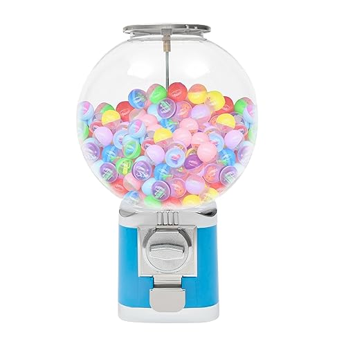 Vending Machine, 1- Dollar Coins Commercial Gumball Machine for Kids, Toy Capsule Ball Bulk Vending Machine, Candy Machine Dispenser, 11.81'' x 11.81'' x 19.68'', Sky Blue