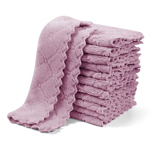 UMANI 12 Pack Kitchen Dish Cloths (Purple)
