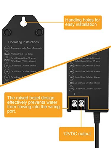 Zuckeo 60W Low Voltage Landscape Transformer With Timer & Photocell Sensor, 100-240V Ac To 12V Dc Outdoor Landscape Lighting Transformer Led Transformers For Spotlight Pathway Well In-Ground Lights #TOP4