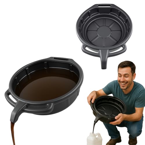 Anwicar Bac de vidange d'huile 16 L - Bac de récupération portable et résistant aux éclaboussures pour huile moteur - liquide de refroidissement et huile...