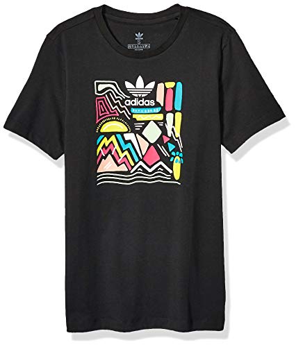adidas Originals Kids' Big Juniors Long Bf Tee, black/Multi, Small