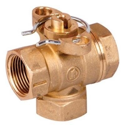 R279D Valvola deviatrice a sfera tre vie attacchi F R279DY024 3/4" GIACOMINI