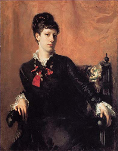 Peinture à l'huile sur toile portrait Miss Frances Sherborne par John Singer Sargent