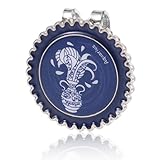 Stilvolles Sternbild-Thema Golfballmarker& Magnetischer Hut Clip Set, Langlebig Eisen Ball Marker mit Hut Clip Blau Golf Zubehör für Männer(Wassermann)