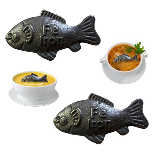 2-Pack Reusable Iron Fish for Cooking Natural Iron Fish for Iron Deficiency Safe Iron Supplement Tool for Vegans Pregnant Women & Kids