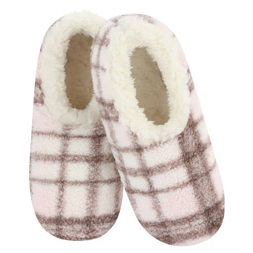 Image of Snoozies Womens Textured Slipper Socks Fuzzy House Slippers