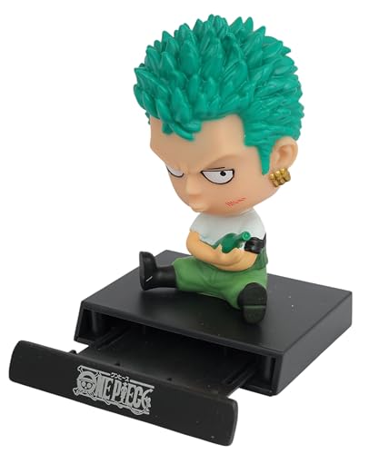 Image of Daiyamondo Polyvinyl Chloride Super Hero Anime Action Figure Bobble Head for Car Dashboard Office & Study Table Decoration for Everyone (Zoro One Piece, 9 Cm, 7.5 Cm)