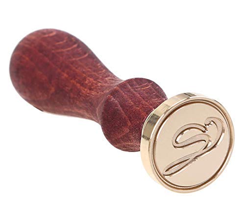 ShineBlue Klassischer Wachssiegelstempel, Retro-Messingkopf, Holzgriff, Vintage-Wachsiegelstempel mit 26 Buchstaben - Y Cover