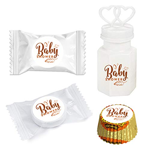 Andaz Press Chocolate Drop Labels Trio, Baby Shower, Autumn Fall Welcome Baby!, 216-Pack, Fits Kisses Party Favors, Decor, Decorations #TOP3