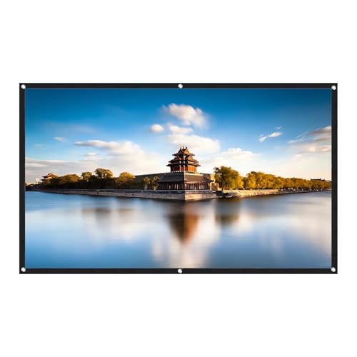 Pantalla de proyección, pantalla de proyección portátil plegable de 100/120 pulgadas 16:9 4K HD sin arrugas para interiores y exteriores(100 pulgadas)