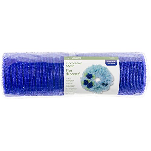 FloraCraft® SimpleStyle 10 inch Decorative Mesh with Mettalic Strands, Cobalt Blue