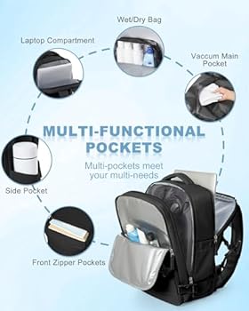 SZLX Vacuum Rugzak Carry-on Bagage Vrouwen,Airbag Rugzak Met Vacuümsysteem Voor Reizen,Ryanair Travel Ruscksack Cabin Grootte Met Pomp Waterdichte Vacuümzak Voor Mannen