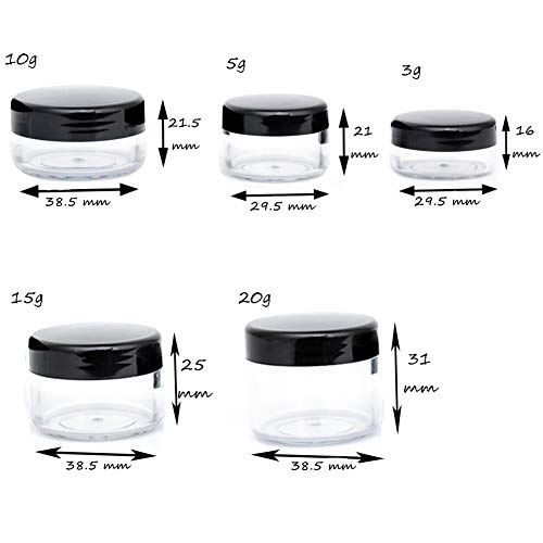 Zejia 10 Gram Cosmetic Containers 20Pcs Sample Jars With Lids Plastic Makeup Sample Containers, Bpa Free Small Plastic Containers #TOP5