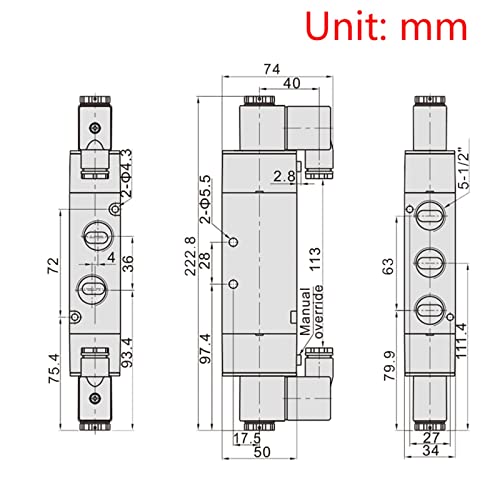 Distributeur pneumatique 4V420-15 électrovanne 5/2 double bobine 24V - 4