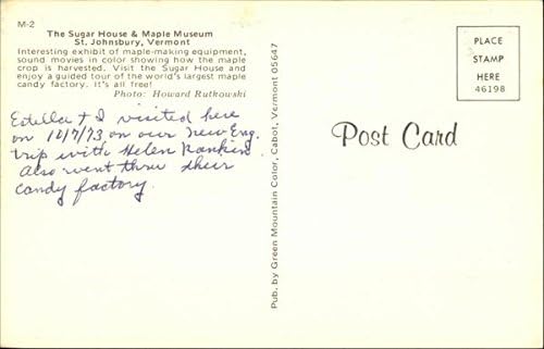 Miniatura 2 de The Sugar House & Maple Museum St. Johnsbury, Vermont VT Original Vintage Postcard