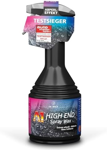 DR. WACK - A1 HIGH END Spray Wax 500 ml - Autowachs mit Abperl-Effekt - Sprühwachs für langanhaltenden Lackschutz & Glanz - Auto Lackversiegelung - für alle Lackarten - Hochwertige