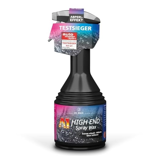 DR. WACK - A1 HIGH END Spray Wax 500 ml - Autowachs mit Abperl-Effekt - Sprühwachs für langanhaltenden Lackschutz & Glanz - Auto Lackversiegelung - für alle Lackarten - Hochwertige Autopflege