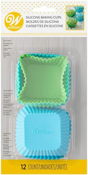 Wilton Square Silicone Baking Cups, 12 Count