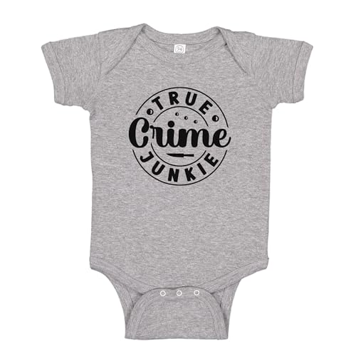 True Crime Junkie Podcast Show Baby One Piece Bodysuit NB Athletic Heather