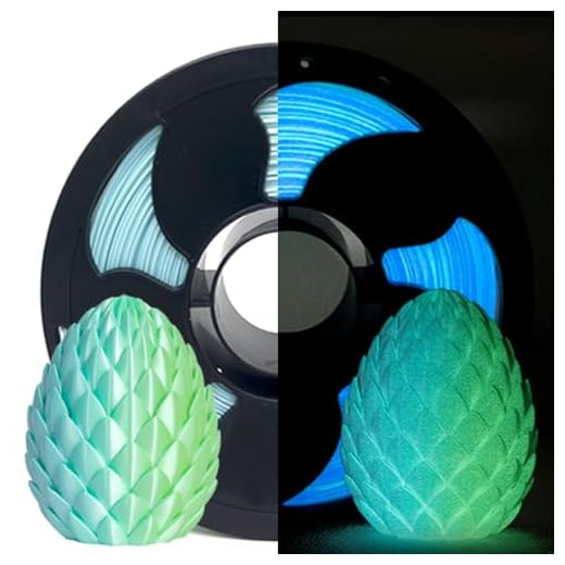 Bi-Color Glow in The Dark 1.75mm Blue Green PLA Filament with Smooth Surface, Bright Luminous Dual Color 3D Printer Filament, 1kg (2.2lbs) Plastic Spool 3D Printing PLA Filament Rod