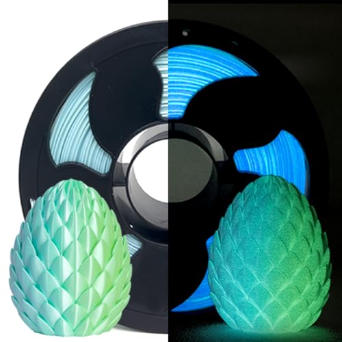 Image of Bi-Color Glow in Dark Silk Lime PLA Filament 1.75mm 1kg Luminou 3D Filament