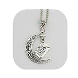 audio kassetten 60 min Handgefertigt Charm Cresent Moon Kassette Tape Halskette Audio Kassette Tape Musik Halskette Geschenk