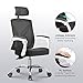 Hbada Ergonomic Office Chair High Back Desk Chair Recliner Chair with Lumbar Support Height Adjustable Seat, Headrest- Breathable Mesh Back Soft Foam Seat Cushion, White