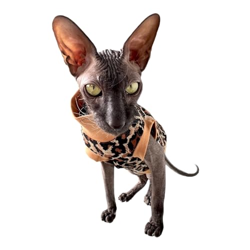 Kotomoda Cat's Cozy Comfort for Hairless Beauties: Winter Turtleneck Panther tobacco for Sphynx and Naked Cats (Medium) - Image 2