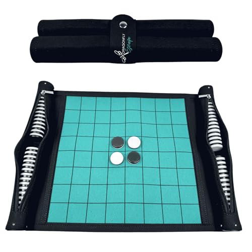 Roll-Up Travel Reversi Game | Othello Board Game for Family | Travel Othello Game miniatura 1