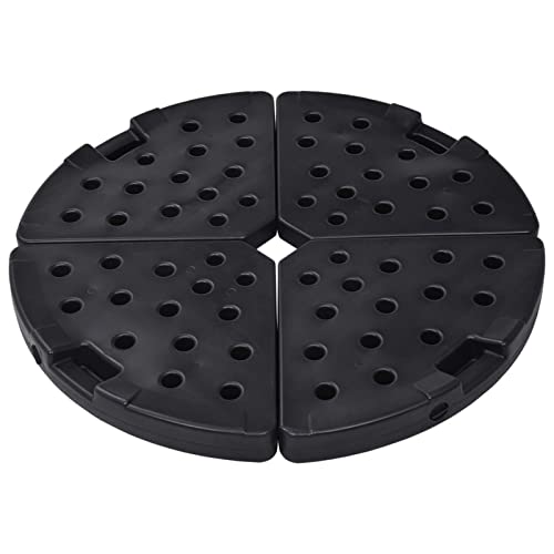 TTsuuo Umbrella Base Outdoor Umbrellas for Patio Umbrella Base Stand Patio Umbrella Stand Patio Umbrella Base Fan-shaped 4 pcs Black