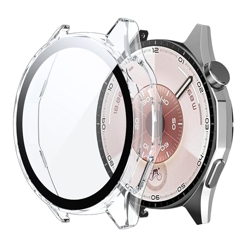Heioloo Cover Huawei watch GT 6 46mm Custodia con 360° Protezione Resistente Protettiva Vetro Temperato Case per Huawei watch GT 6 46mm