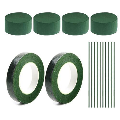 4 Pieces Of Floral Foam Blocks, 2 Rolls Of Tape, 10 Flower Poles, Flower Arrangement Supplies, Diy Bouquet Kit, Floral Tray