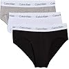 Calvin Klein Calzoncillos Hip Briefs Hombre Pack de 3 Ropa Interior, Multicolor (Black/White/Grey Heather), M