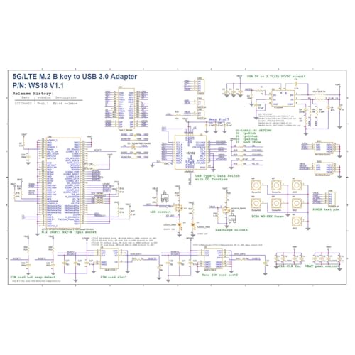 Module M.2 B-Key WWAN 5G vers USB Type-C LTE Carte 2230 3042 3052 - 5