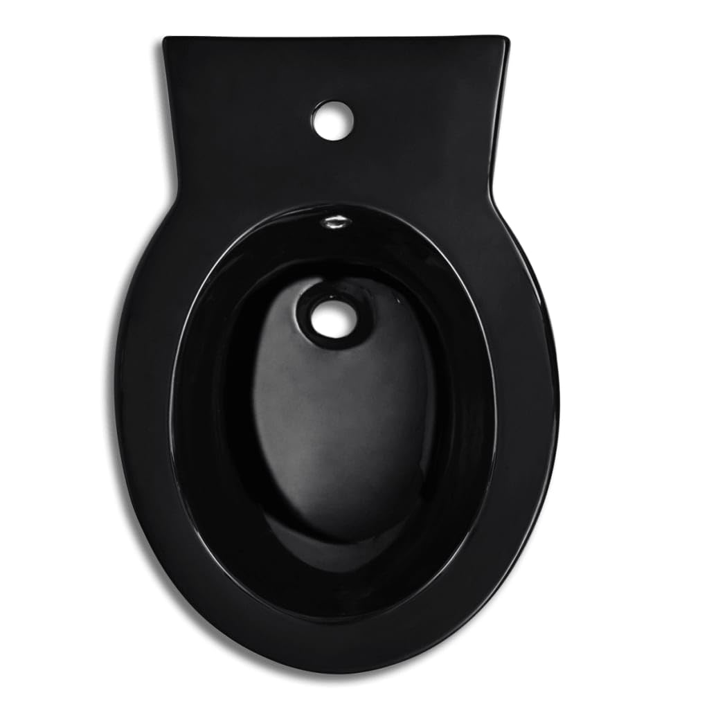 Genérico Bidet Redondo de cerámica, Negro,Bricolaje,Fontanería,Piezas para fontanería,Baños y bidés,Bidés-140666