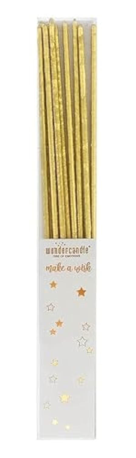 Wonder Candle Gold Celebration Candle Pack – Set Of 10 Elegant Gold Decorative Cake Topper Candles For Birthdays, Anniversaries, And Special Occasions – Crafted In Germany