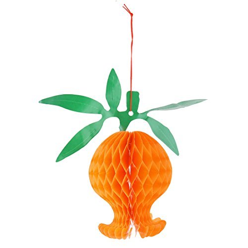 N/A Kunststoff-Laterne für Partys zu Hause, Mandarine, handgefertigt, hängend, Orange, Grün