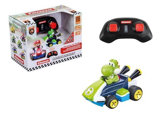 Carrera RC Mario Kart Mini RC Yoshi pour Enfants et Adultes, garçons et Filles, Licence Originale Unique, Plaisir de Conduite instantané avec prêt à...