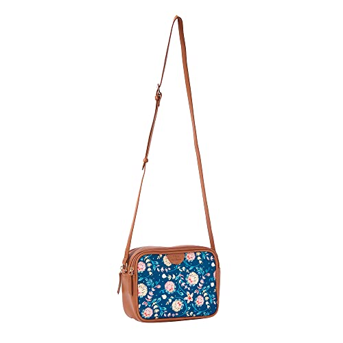TEAL BY CHUMBAK Women's Sling Bag Crossbody Bag Printed Canvas Box