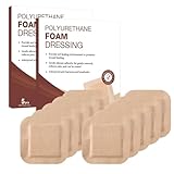 Silicone Foam Dressing with Adhesive Border 2"x 2" Waterproof Wound Dressing Bandage Absorbent Silicone Foam Pads for Wound Care Gentle Border 10Pcs
