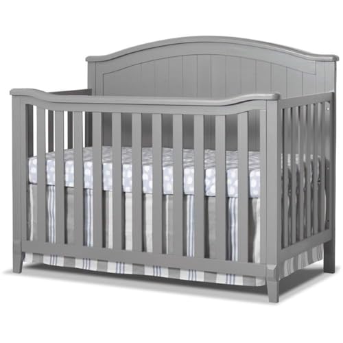 Pemberly Row 4-in-1 Adjustable Height Crib, Gray Finish,