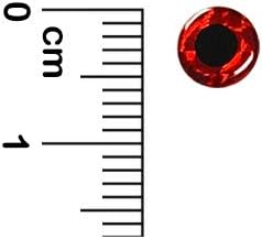 Sanhu 6mm 3D Fish Lure Eyes, 600 Pcs Red Color Unrigged, for Custom Lure Making & Tackle Crafting, Includes Adhesive Backing, Ideal for Jigs, Crankbaits, Spoons & DIY Fishing Lures