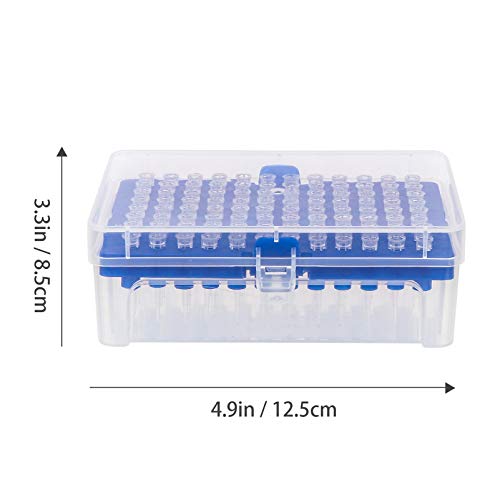 VILLCASE 96Pcs 1Ml 10Ul Líquido Pipeta Ponta de Pipeta de Filtro Descartável Pontas de Pipeta Cientí