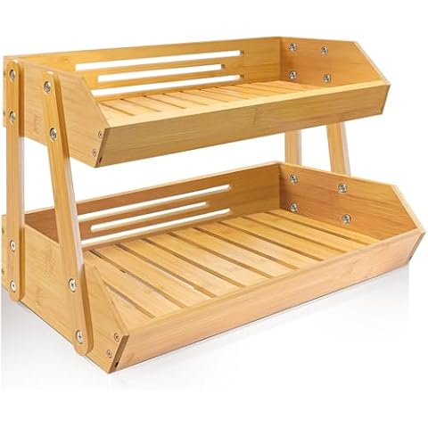 Bewbow 16.5-Inch Bamboo Fruit Stand Cover
