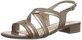  CAPRICE Damen 28118 Offene Sandalen mit Keilabsatz, Braun (Taupe COMB/349), 37.5 EU