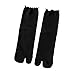 Yuyeran 3 Pairs Women Split Two Toe Socks Japanese Tabi Flip Flops Sandal Socks Ruffle Frilly Sports Casual Socks (US, Alpha, Large, Regular, Regular, Black+White+Gray)