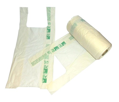 SACCHETTO CON MANICO DI PLASTICA BUSTE RICICLABILI