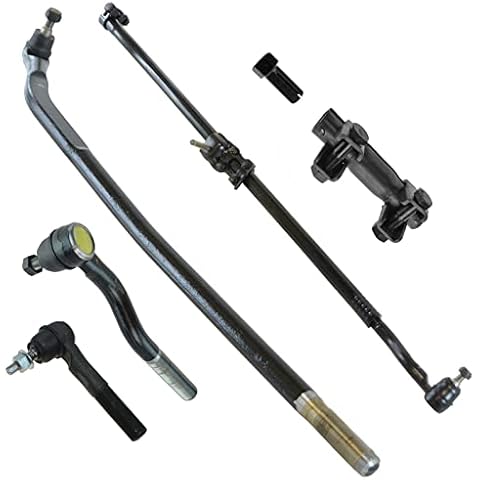 TRQ Front Tie Rod End Drag Link Adjuster Steering Kit Set 6pc for 2007-2017 Jeep Wrangler JK Cover