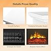 Bonnlo 30''H Freestanding Electric Fireplace Stove w/Remote & Timer, Realistic Fake Fireplace Heater w/ 6 Flame Colors, 5 Flame Brightness & Wood Mantel for Indoor Home Bedroom Living Room, 1400W #4